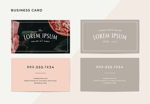 Business Card Set with 2 Layout Options