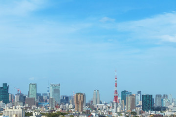 東京　首都　高層ビル群　panoramic view of the capital Tokyo