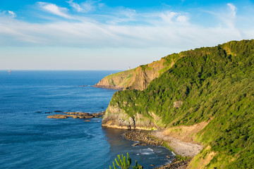 Naklejka premium Sunset from San Juan de Gaztelugatxe, Basque Country