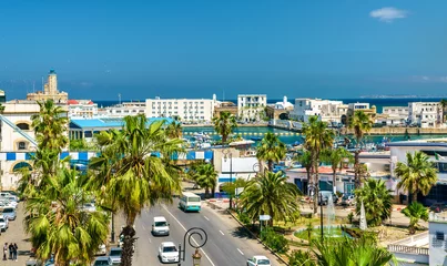 Rolgordijnen Seaside boulevard in Algiers, the capital of Algeria © Leonid Andronov