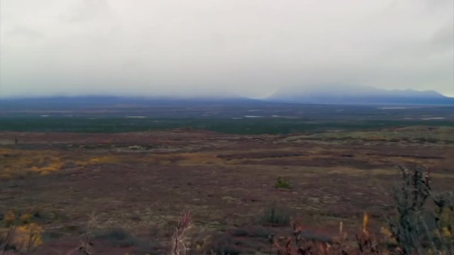 Panorama Of Fog Covered Tundra