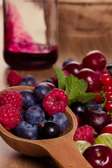 Different fresh ripe berries
