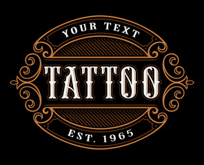 Tattoo logo template.