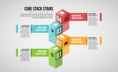 Cube Stack Stairs Infographic