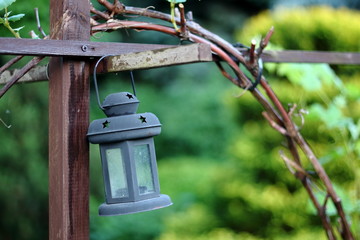 Lantern in a garden