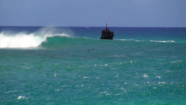 Still: Scenery of a Huge Dangerous Waves