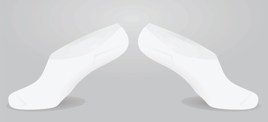 White short socks. vector illustration