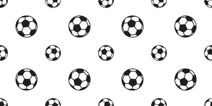 soccer ball seamless pattern football vector background tile isolated sport wallpaper