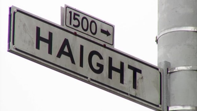 Close-up of Famous Haight Sign, San Francisco