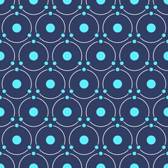 Abstract simple pattern of circles and dots.