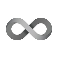3D metallic infinity sign, logo idea