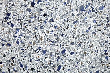 old concrete grunge background cement wall paint stones blue texture pebbles colored gray yellow