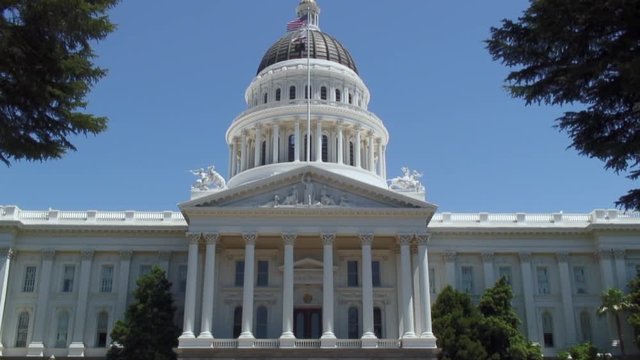 Beautiful Scenery of State Capital Building from Earth Sacramento California, USA