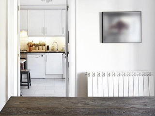 Interior de casa cozinha 