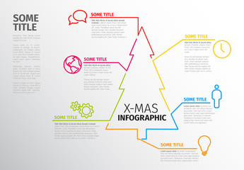 Infographic Layout with Colorful Tree Outline