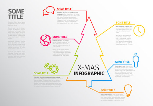 Infographic Layout with Colorful Tree Outline