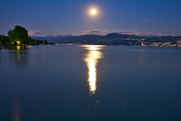 Mondlicht am Zürichsee