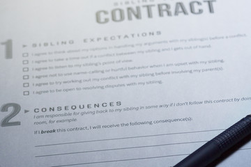 Obraz premium Sibling Peace Contract