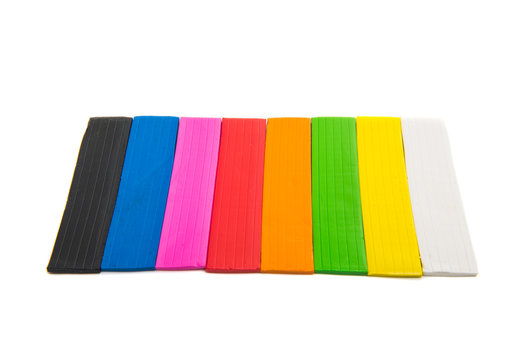 colored clay clay isolated