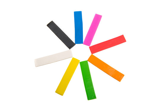 colored clay clay isolated