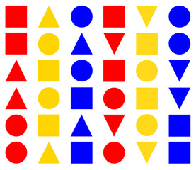 Geometric Simple Shapes Seamless Pattern