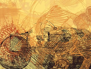 Abstract painting on canvas. Hand made art. Colorful texture. Modern artwork. Strokes of fat paint. Brushstrokes. Contemporary art. Artistic background image.