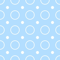 Vector seamless blue dotted pattern