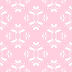 Floral light pink seamless pattern