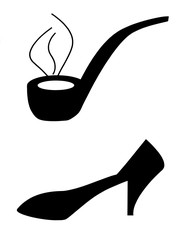 Drawing pipe and female shoe