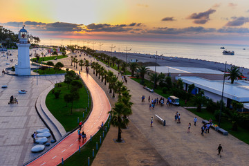 Obraz premium Fabulous sunset over the Black Sea, Adjara