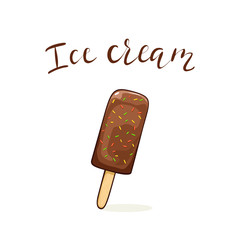 Chocolate Ice Cream with Colorful Sprinkles