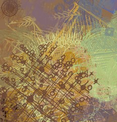 Abstract painting on canvas. Hand made art. Colorful texture. Modern artwork. Strokes of fat paint. Brushstrokes. Contemporary art. Artistic background image.