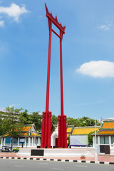 Fototapeta na wymiar Giant Swing landmark in Bangkok Thailand