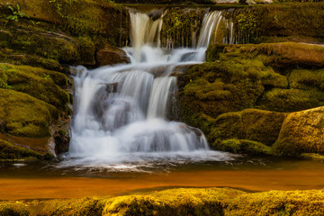 Fototapeta na wymiar Waterfall near Lady Clough, Peak District