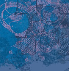 Abstract painting on canvas. Hand made art. Colorful texture. Modern artwork. Strokes of fat paint. Brushstrokes. Contemporary art. Artistic background image.