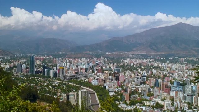 Beautiful Buildings Surrounded by Hill, Santiago