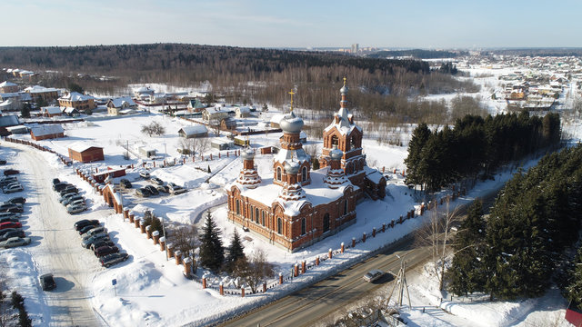 The church of the Exaltation of the Holy cross Church in Darna village, Russia