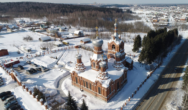 The church of the Exaltation of the Holy cross Church in Darna village, Russia