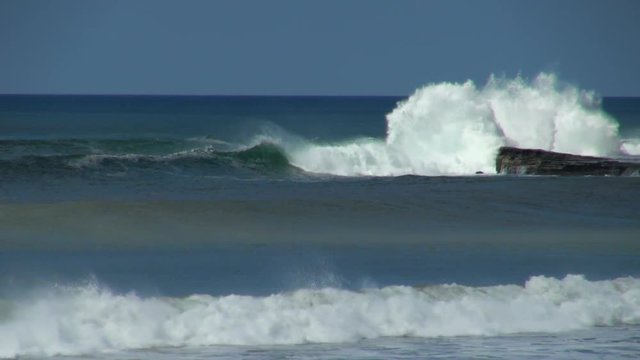 Still: Waves Breaking on the Rocks at El Gigante, Nicaragua