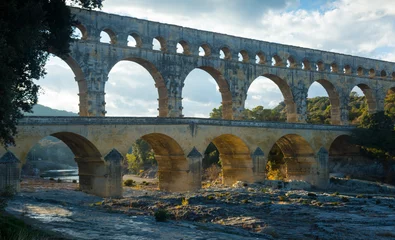Papier Peint photo Pont du Gard Célèbre pont romain Pont du Gard dans le sud de la France
