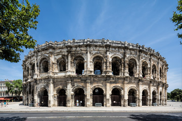 Fototapeta premium The ancient Roman amphitheatre at Nimes in provence, France