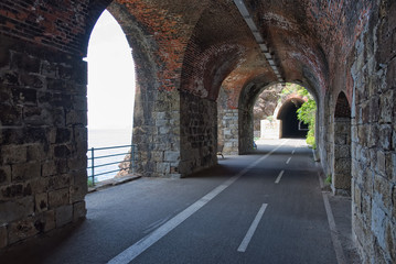 Tunnels between Bonassola and Framura - Liguria - Italy