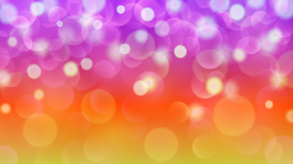 Abstract light background with bokeh effects in purple, red and yellow colors