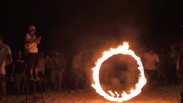 Jumping Through A Ring of Fire