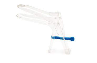 Gynecological set, dilator on white background isolated