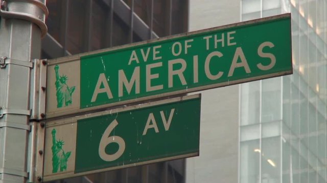 6th Avenue Sign, New York City