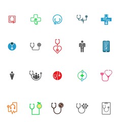 stethoscope logo. medical icon. health symbol. vector eps 08.