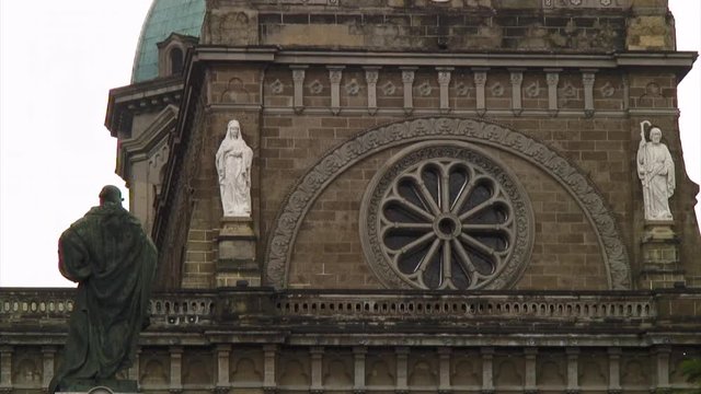 Close Up View Of Cathedral Church Manila, Philippines