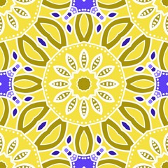 Decorative floral ornament. seamless pattern. vector illustration. Tribal Ethnic Arabic, Indian, motif. for interior design, wallpaper