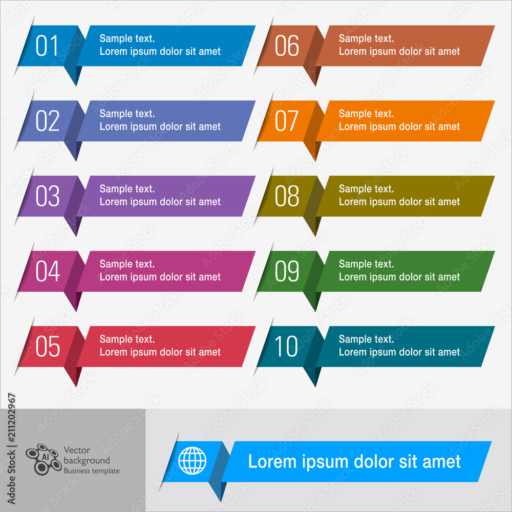 Wall mural web button and headline design #vector graphics